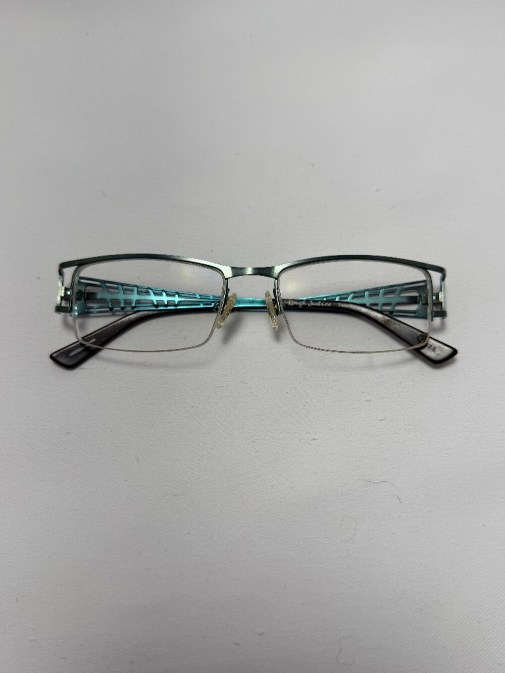 Rough Justice Two-Timer Green Eyeglasses – Frames Only